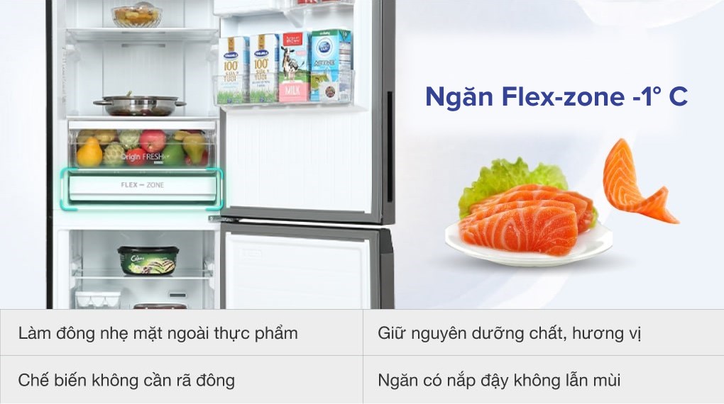 Tủ Lạnh Toshiba Inverter 325 Lít GR-RB410WE-PMV(37)-SG - ngăn đông mềm